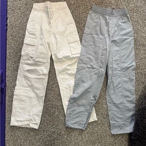 Wild Fable Cream and Gray Cargo Pants Set